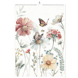 Elegant Illustration Vertical Calendar 2026 Premium Printing Desktop Calendar Natural Style Original Design Rural Style