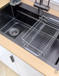 OHHDEER Adjustable Sink Dish Rack 304 Stainless Steel Cup Plate Drain Basket Rustproof Dish Drainer