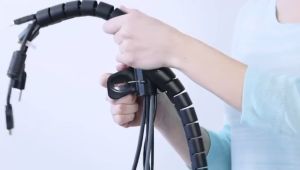 Flexible Spiral Tube Cable Wire Wrap Tidy Organizer Wrapping Band Computer Cable Managerment Cord Clip