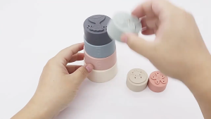 Silicone Stacking Tower (7 Pcs) Montessori Educational Nesting & Stacking Blocks