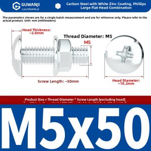 GUWANJI | Iron Galvanized Cross Head Umbrella Screw Nut Set