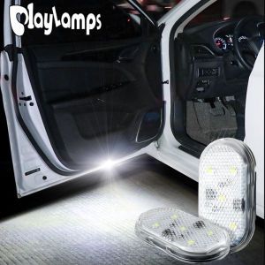 2/1Pcs  Car Led Welcome Light USB Charging Auto Open Door Safe Anti-collision Signal Lamp.