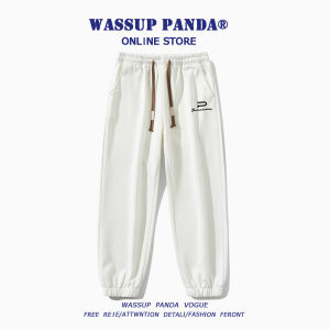 กางเกงขายาวทรงตรงลำลองสำหรับผู้ชาย WASSUP PANDA ทรงบาง ทรงหลวม ทรงลำลอง สไตล์อเมริกัน ทรงลำลอง ทรงลำลอง
