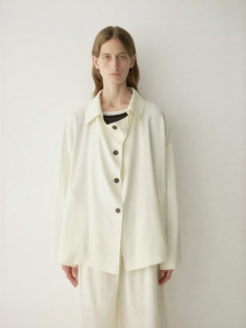 INSIS FEMME | Elegant Retro Tencel Linen Swing A-line Short Trench Coat