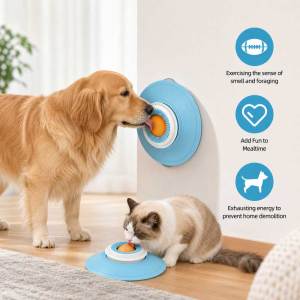 Teeker Pet Slow Feeder Cat Bowl Interactive Licking Bowl for Wet Food Broth Yogurt Cat Puzzle Feeder Non-Slip Suction Cup Bowl Reduce Gulping & Anxiety