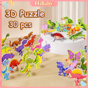 30Pcs/Set 3D Paper Puzzle Toys With DIY Educational Toys For Kindergarten Gifts