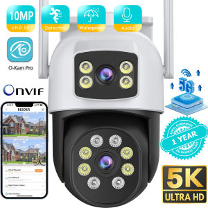 BESDER | 10MP 5K PTZ WiFi IP Camera Security Protection Dual Lens Screen Color Night Vision Auto Track CCTV Surveillance Camera O-KAM Pro
