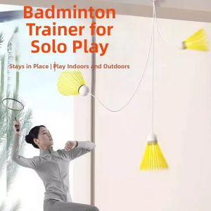 Automatic Bounce Back Solo Badminton Trainer Suction Cup Indoor