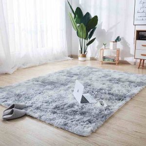 VIKAMA Nordic Simple Silk And Wool Carpet Bedroom Girls Ins Style Bedside Blanket Small Area Full Coverage Home Decoration