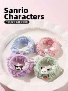Sanrio Cute Cartoon Hair Accessors for Girls High Elasticity 3D Cat Hairpin Set with Freshly Baked Design Sweet Style