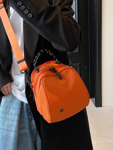 Mini Oxford Cloth Double Shoulder Bag Commuter Shell Style Crossbody Bag Lightweight Waterproof Youth Backpack Casual Commuter Style