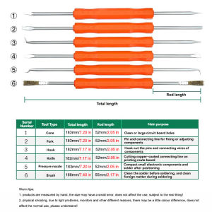 Desoldering Aid Tool Soldering Aid Assist Tools Circuit Board Welding Auxiliary Tools PCB Cleaning Kit Assist Repair Tool 6pcs