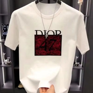 High-end Cotton Womens Short-sleeved T-shirt Top The New Trend in Summer Is Shoulder Round Neck Slim-fitting Half-sleeves
