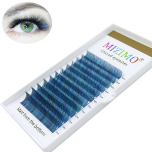 Colorful Single-Dendrite Eyelash Extension Technic Flowering Fur Plantation Beadlike Artificial Fiber False Eyelashes for All Skin Types