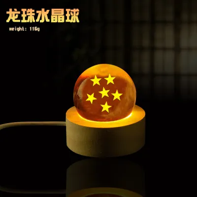 Bandai | Bandai Anime Dragon Ball Crystal Ball Z Star 1-7 Resin Dragonbead Led Night Light Desktop Decoration Toys Gifts