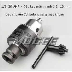 Đầu Chuyển Đổi Máy Siết Bulong Sang Khoan 13mm - Chuyển đổi từ Bulong 1/2 sang khoan hàng cao cấpbền bỉ