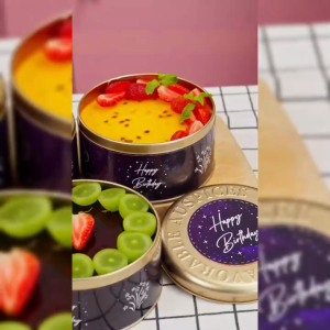 Set làm bánh mousse HỘP THIẾC 3 vị dâu việt quất chanh dây tự chọn ONICI thành phẩm 750ml/bánh