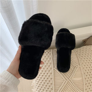 Dép Bông Mềm Thoải Mái Ấm Áp Thường Ngày Mùa Đông Chống Trượt Cotton Nữ Đế Bằng Dép Lê Dép Đi Trong Nhà
