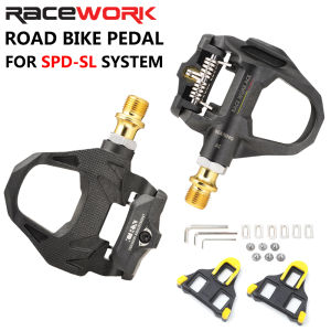 RACEWORK Road Bike Clip Pedals Nylon Ultralight Self-locking Platform Pedal Bicycle Clipless Pedals For SPD-SL System