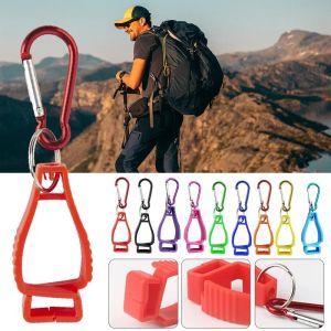 ถุงมือตะขอเกี่ยวสำหรับกิจกรรมกลางแจ้งแบบหนีบพลาสติกกันตกสำหรับตั้งแคมป์กลางแจ้งแบบพกพาถุงมือทำงานเซฟตี้คลิป