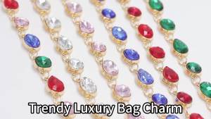 Bohemian Style Multicolored Crystal Chains Bag Charms Key Rings and Fashionable Chain Accessories Showcase Individual Style