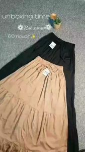 Rok Susun Nabila Skrit Rayon Twill Premium Kekinian Korean Style