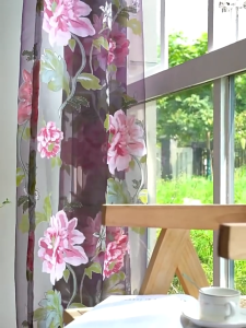 MUNCHX Floral Window Curtains Hotel Supplies Sheer Tulle Home Decoration Curtain High-end Polyester Shade Window Drape Living Room