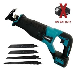 Makita | Makita Brushless Cordless Reciprocating Saw with 4pcs Saw Blades Portable Power Tool for Makita Battery and Workshop Cutting