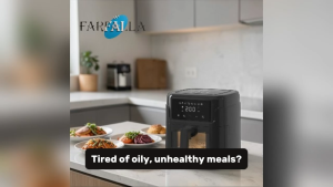 Farfalla FAF-50DW | 5L Digital Air Fryer | 1300W | 6 Preset Menus | 360° Air Circulation