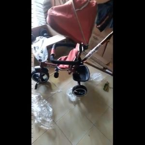 Sepeda Roda Tiga Anak PMB IORA T22 Musik Lampu LED Pengunci Roda Belakang Tricycle Stroller 1-4 Tahun