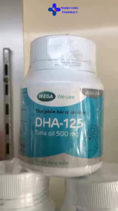 Viên dầu cá ngừ DHA-125 hỗ trợ phát triển não bộ và thị giác (Chai 30 viên)-MEGA