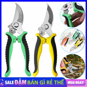 Kéo Cắt Tỉa Cành Cây Cảnh Lưỡi Thép Không Gỉ Sắc Bén - Kìm Cắt Cành Làm Vườn Tay Cầm Chống Trơn - Kéo Cắt Tỉa Cây Cảnh Trợ Lực / Dụng Cụ Làm Vườn