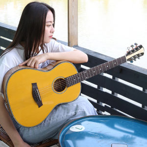 Guitar Acoustic Single Travel Bright Light Beginner 30-36 Inch Andrew Guitar Professional Performance Rosewood Fingerboard