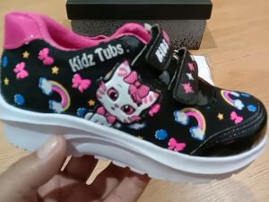 Sepatu Anak Perempuan Sepatu Sekolah Anak Perempuan Murah Karakter Kuda Pony Kitty Cantik Warna Hitam Ping Usia 6-10 Tahun Paud TK SD-KIDZTUBS1520060924