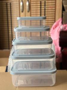 Bộ 5 hộp nhựa đựng thực phẩm đủ size chịu nhiệu hokkaido inochi 500ml tới 2500ml