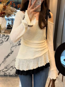 QINGNAER | French Seductive Large Size Womens Shirt Slim Waist