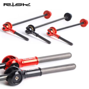 RISK Mountain Bike Quick Release Rod Titanium Alloy Shaft Carbon Fiber Titanium Axle Road Wheel Set Hub Tie Rod