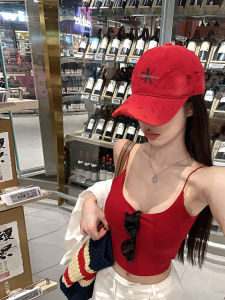 Áo Ba Lỗ Không Dây Có Đệm Ngực BULENG Mùa Hè Cho Nữ Áo Vest Ngắn Màu Trơn Phong Cách Đa Năng Ôm Vừa Vặn Mặc Ngoài