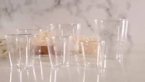 50pcs Disposable Plastic Shot Glass Dessert Cup Clear Wedding Party Dessert Cups ice cream Mouth Mousse Cups