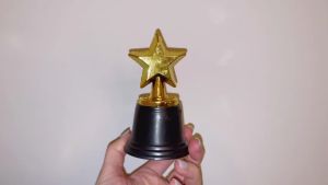 12Pcs Mini Star Trophy Awards Children Golden Winner Trophies for Party Celebrations Ceremony