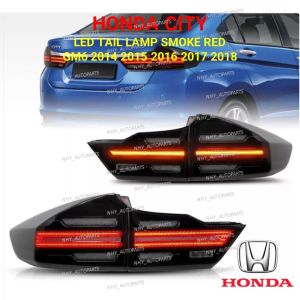 Honda city GM6 2014 2015 2016 2017 2018 Porsche style led  Smoke red tail lamp light taillamp lampu belakang hitam merah