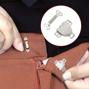 Naukaha【Ready in Stock】 Metal Invisible Trousers Hook Women Skirt Buckle Pants Suit Garment Hooks DIY Sewing Accessories