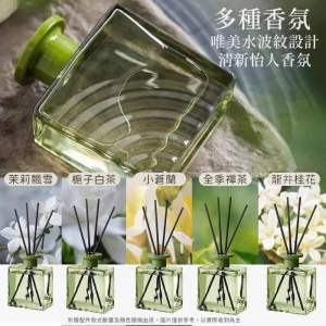 水波纹茶香香薰 (1套2瓶) Water Ripple Tea Fragrance Diffuser终于找到经典好闻♥，简约茶香🌈.波纹大绿瓶香薰，客厅卧室家用都适合。空气清新香薰，持久留香#室内香薰#高档大气上当次#无火香薰🔥.