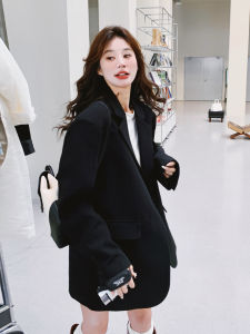 Black Oversize Suit Jacket Womens Loose Style Commute Fashion Small Western Clothes Autumn New Arrival Casual Leisure