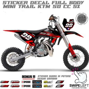 stiker decal motor mini trail anak stiker ktm full body