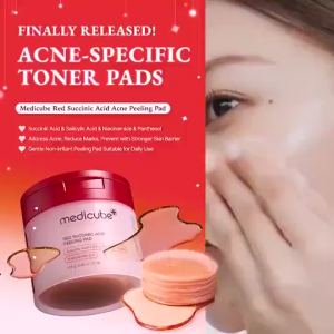 Medicube Red Succinic Acid Acne Toner Pad 70 Pads | Pore Clearing & Exfoliation | Acne Control & Sebum Regulation