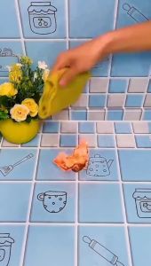 60CMx300CM Wallpaper Dapur Tahan Lantai Vinyl Marbel Granit Stiker Lemari Cabinet Marbel