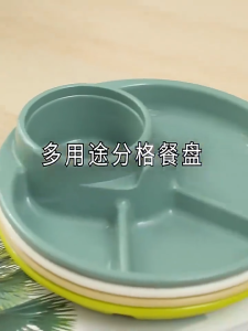 Breakfast Plate Divided Portable Barbecue Picnic Tray Portion Control Plate Healthy Eating For Adult