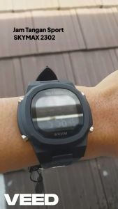 Jam Tangan Pria Digital Sport Original SKYMAX 2302 Rubber Strap Anti Air