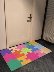 Đệm Chân Vào Cửa Nhà Chống Trượt Có Thể Cắt Theo Hình Dạng Khối Màu PVC Hình Chữ Nhật Đơn Giản Dùng Trong Nhà Mùa Hè